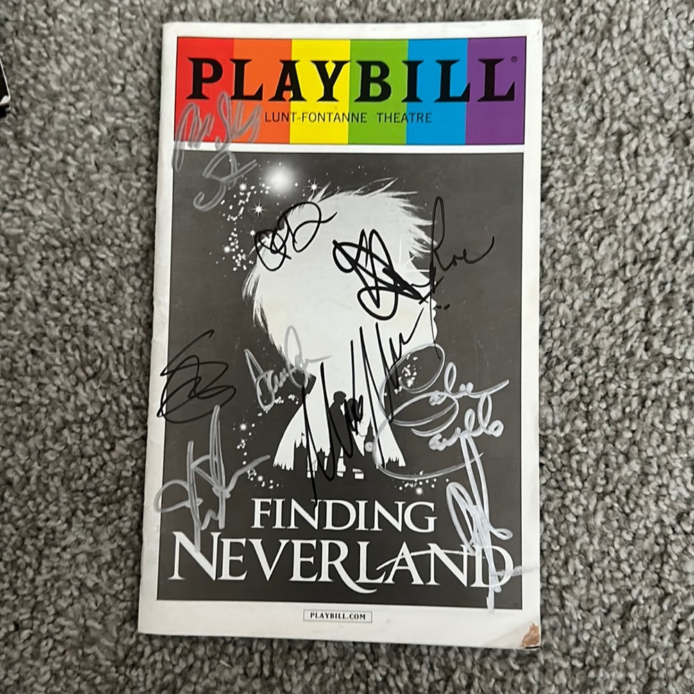 Signed Finding Neverland Playbill w/ Matthew Morrison